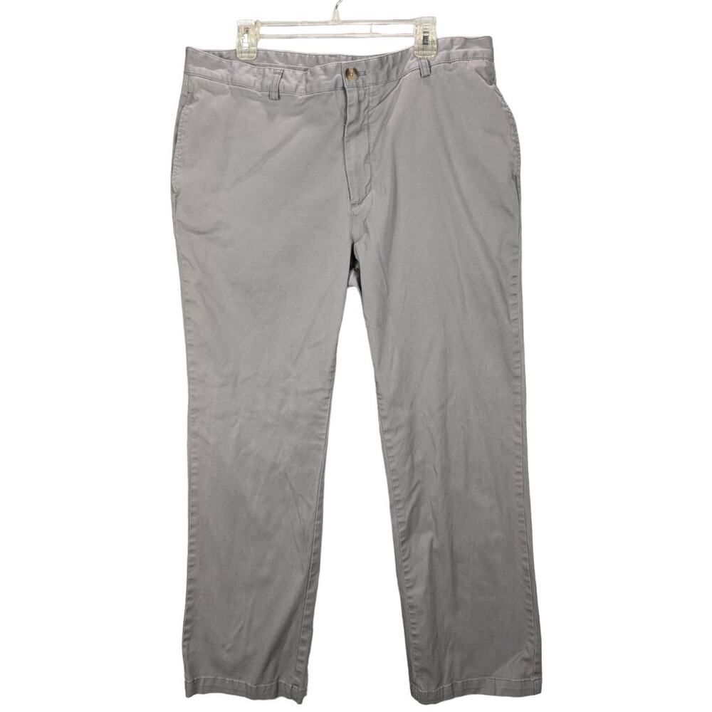 Vineyard Vines Pants Mens 36x29.5 Gray Stretch Casual Flat Front Club Pant READ
